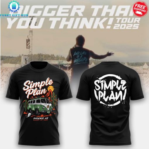 Simple Plan Bigger Than You Think Tour 2025 Special Shirt Collection
